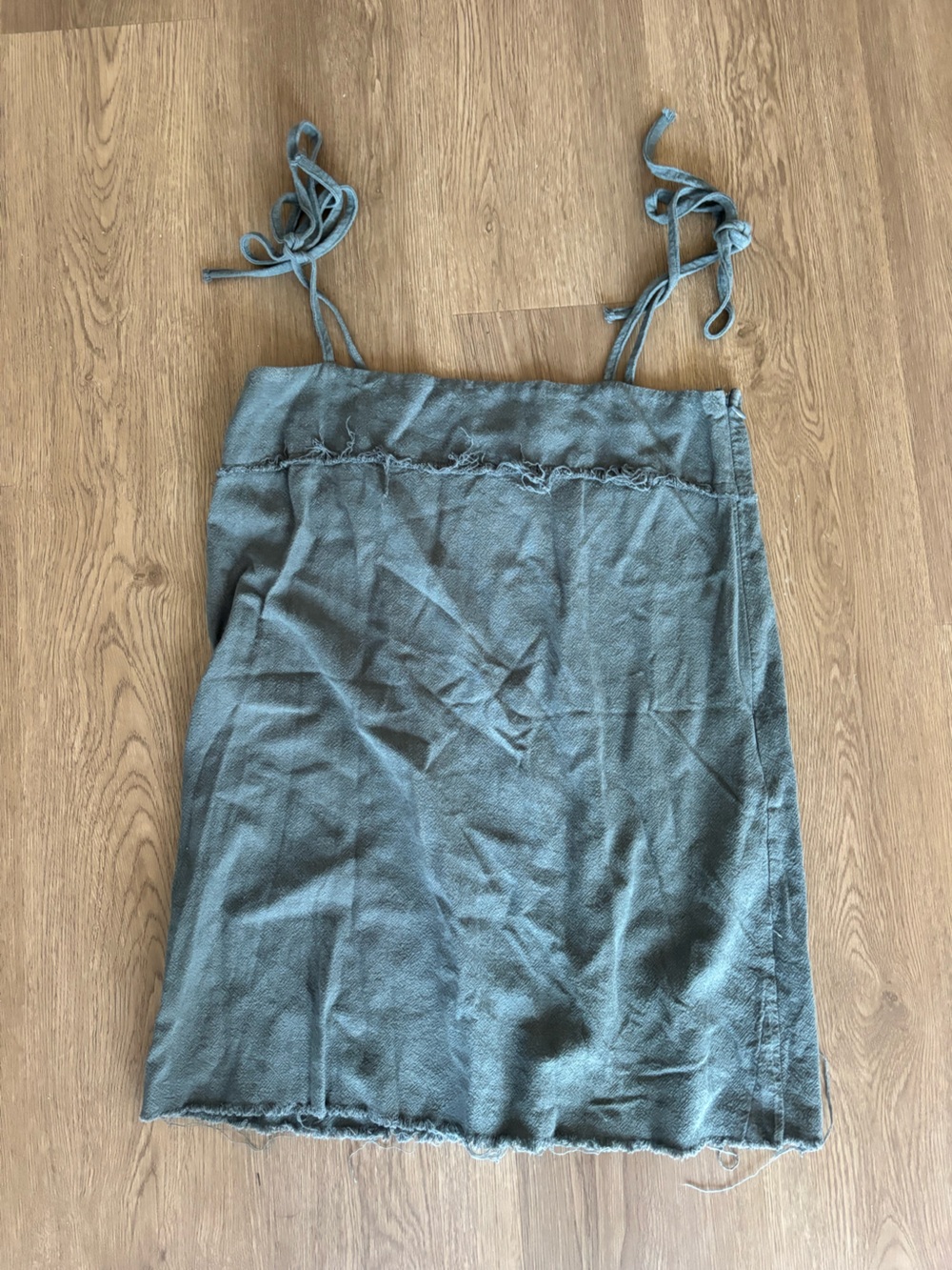 Princess Polly Dusty Teal Tie-Shoulder Mini Dress